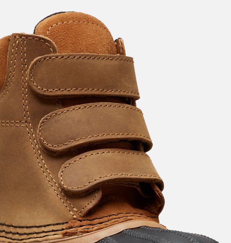 Sorel Barn Gummistövlar Brun/Svarta - Childrens Cheyanne™ Ii Strap Duck - VKF-526478